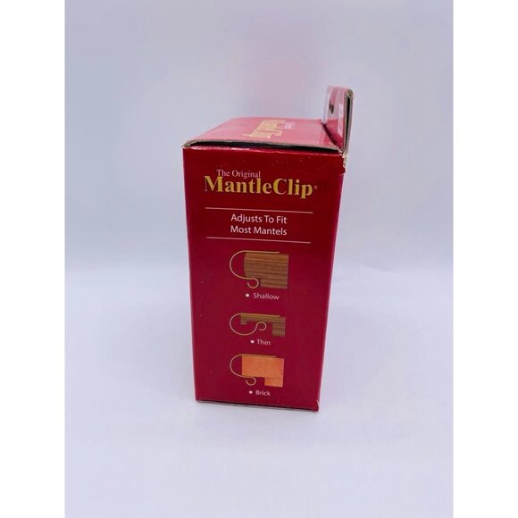 The Original MantleClip Stocking Holder 4-Pack Brushed Metal Adjustable Clips - Picture 3 of 12
